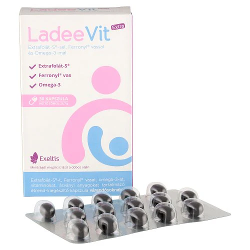Ladeevit Extra Extrafolát-S-sel, Feronyl vassal ésOmega 3-mal kapszula 30 db - Image 2