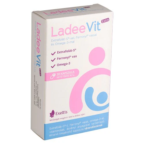 Ladeevit Extra Extrafolát-S-sel, Feronyl vassal ésOmega 3-mal kapszula 30 db - Image 3