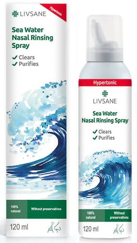 LIVSANE Hipertóniás Tengervizes orröblítő spray 120ml