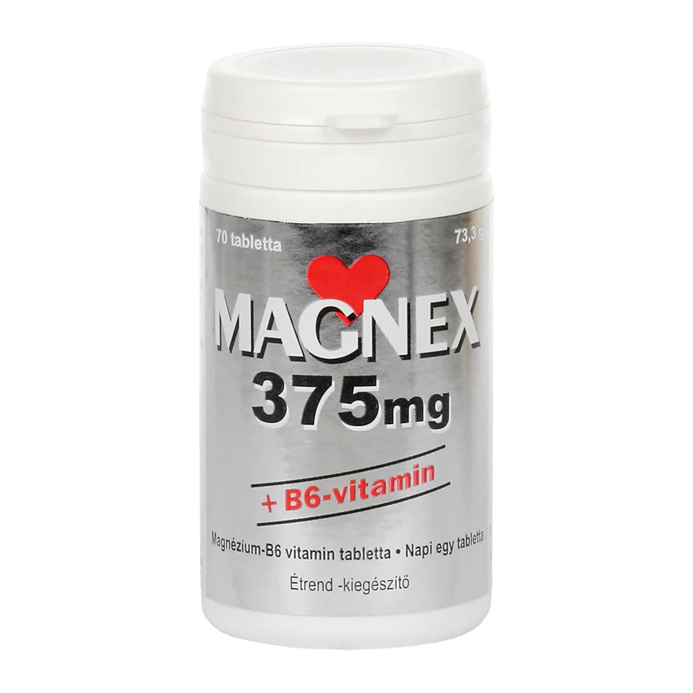Magnex 375 mg + B6 vitamin tabletta 70 db