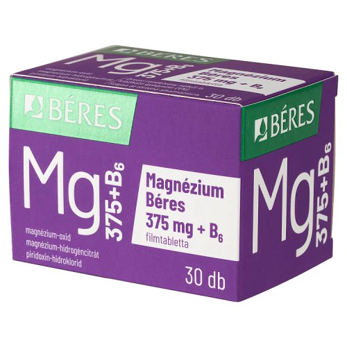 Béres Magnézium 375 mg + B6 filmtabletta 30 db - Image 2