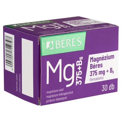 Béres Magnézium 375 mg + B6 filmtabletta 30 db - Image 3
