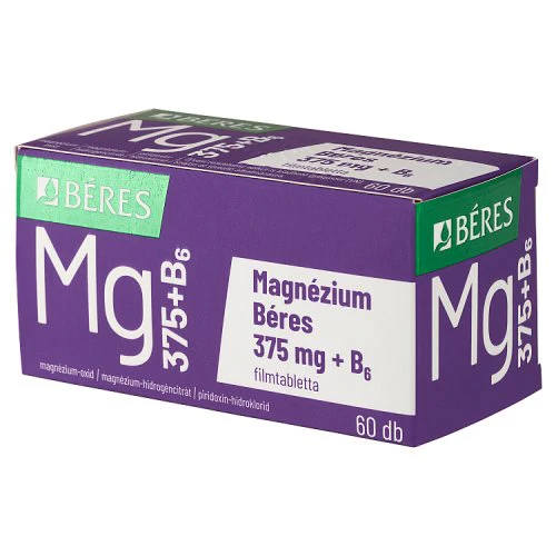 Béres Magnézium 375 mg + B6 filmtabletta 60 db - Image 2
