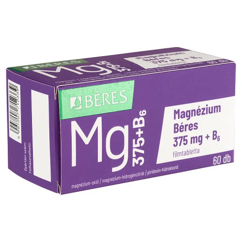 Béres Magnézium 375 mg + B6 filmtabletta 60 db - Image 3