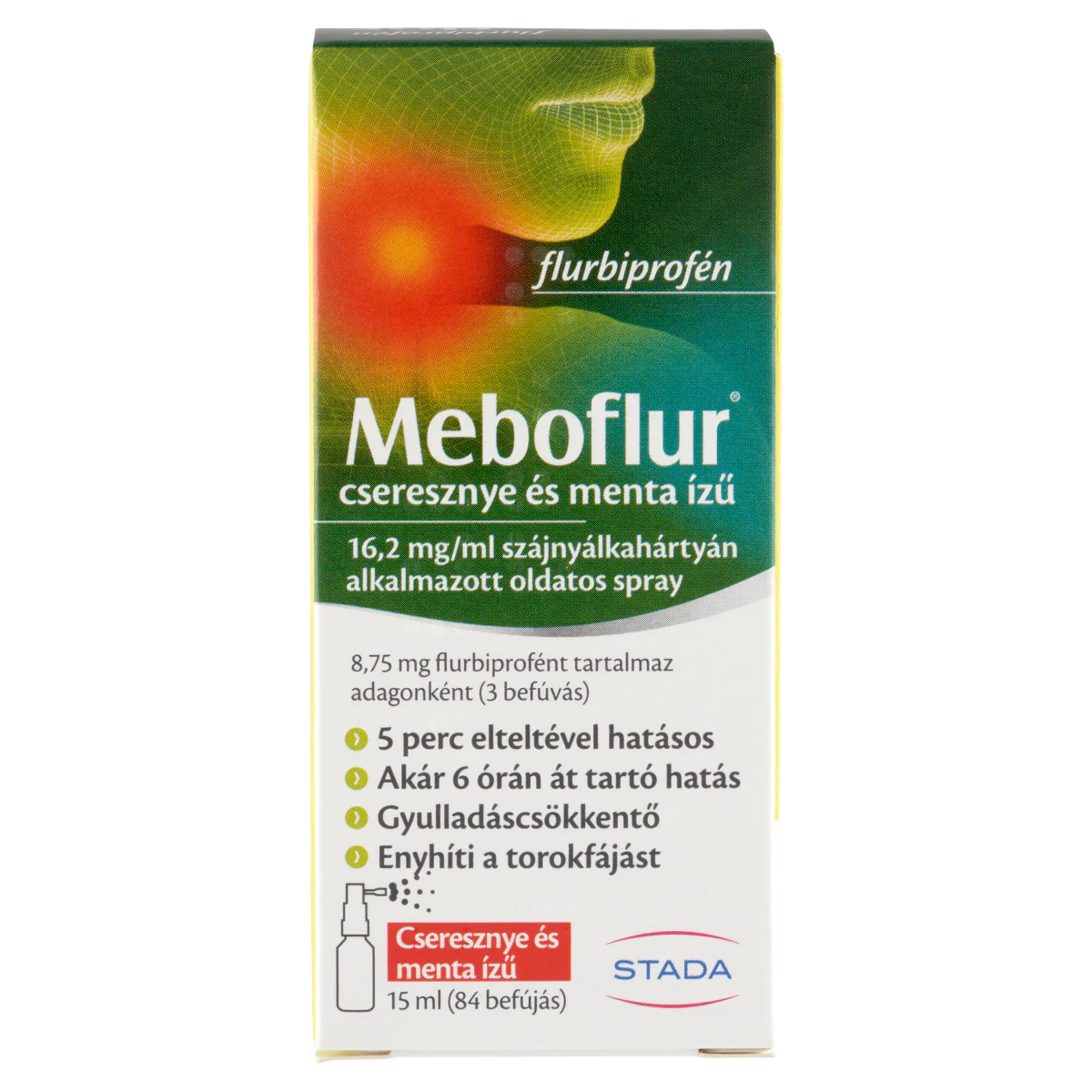 Meboflur cseresznye és menta ízű 16,2 mg/ml oldatos spray 15ml - Image 2