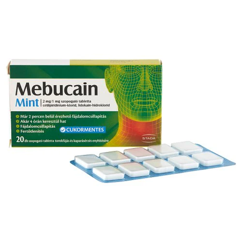 Mebucain Mint 2mg/1mg szopogató tabletta 20 db - Image 2