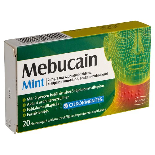 Mebucain Mint 2mg/1mg szopogató tabletta 20 db - Image 3