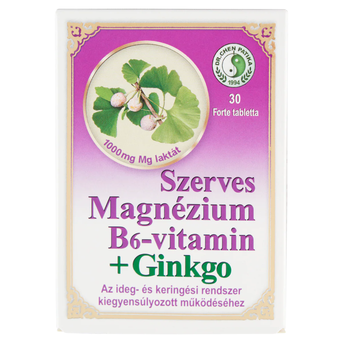 DR.CHEN Magnézium B6 Ginkgo Forte tabletta 30 db - Image 3