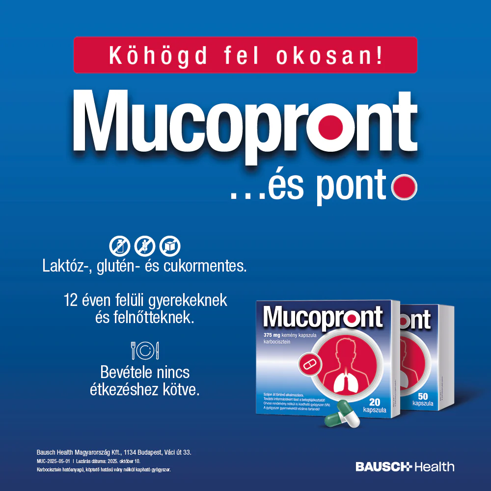 Mucopront 375 mg kemény kapszula 20 db - Image 2