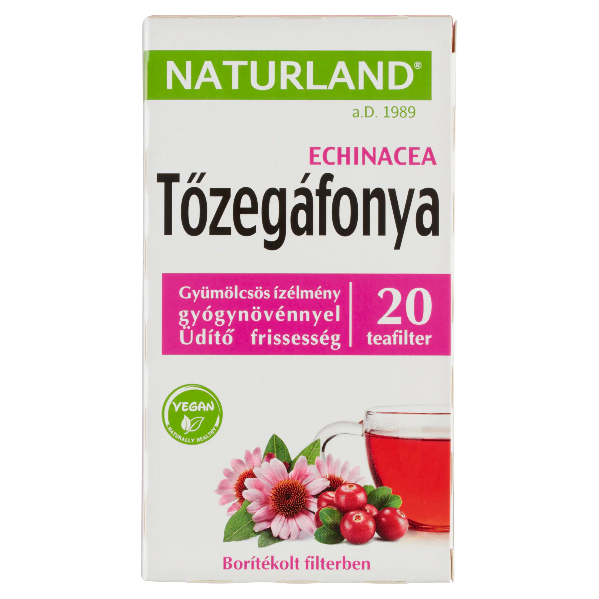 NATURLAND Gyümölcstea tőzegáfonyával és echinaceával 20x2g - Image 4
