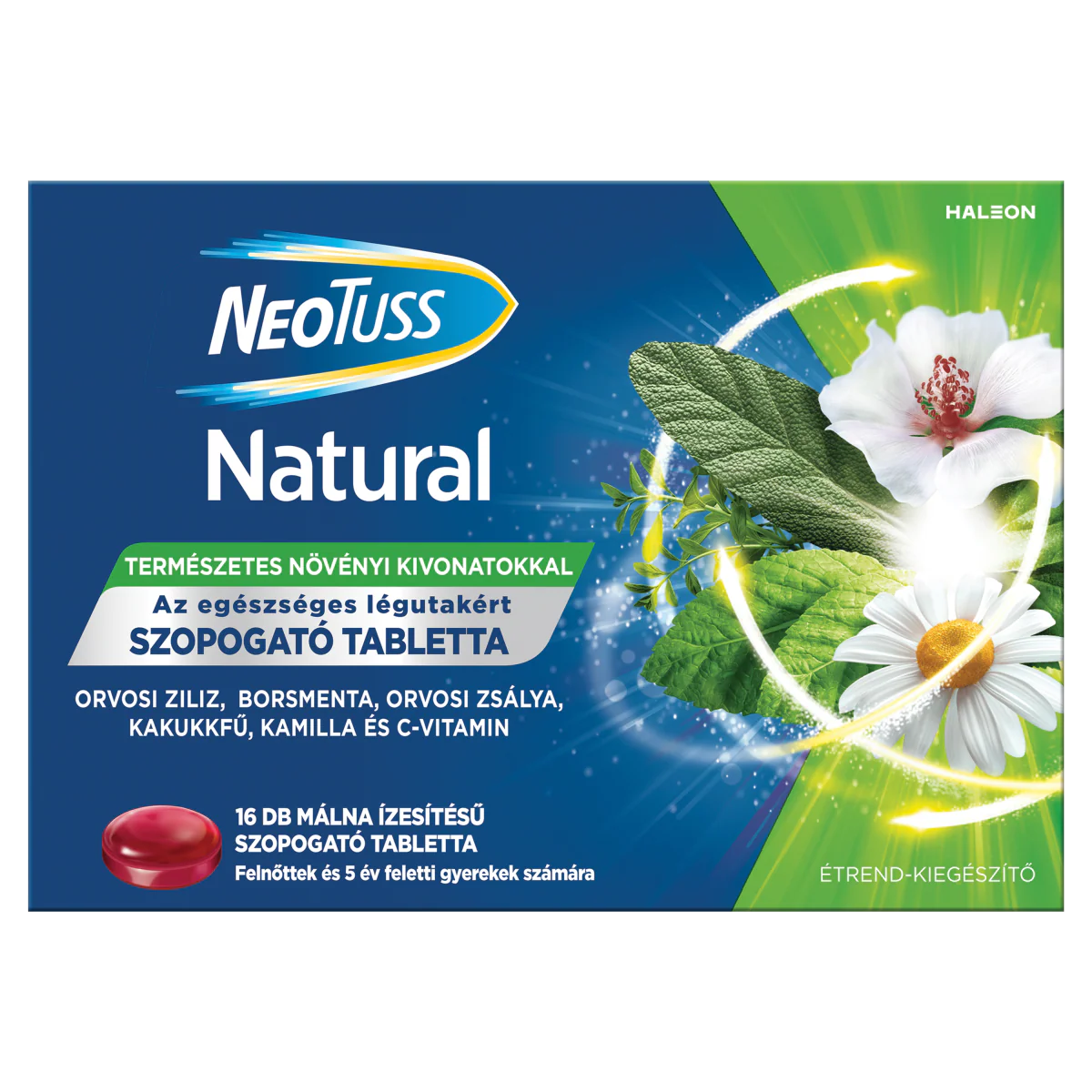 Neotuss Natural szopogatĂł tabletta mĂĄlna ĂzƱ 16 db - Image 2