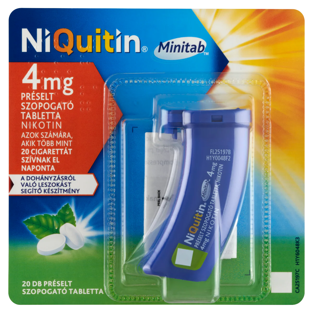 NiQuitin Minitab 4 mg préselt szopogató tabletta 1x20 db - Image 3