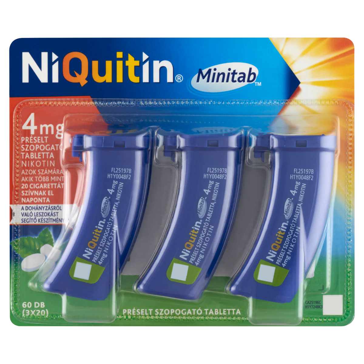 NiQuitin Minitab 4 mg préselt szopogató tabletta 3x20 db - Image 3