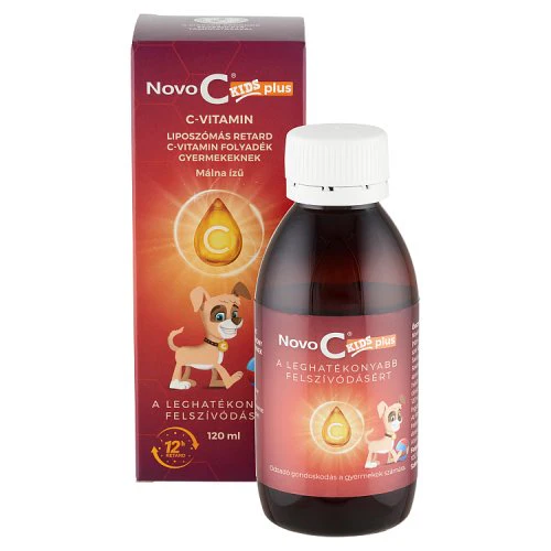 Novo C Kids C-vitamin liposzómás folyadék málna ízben 120ml - Image 2