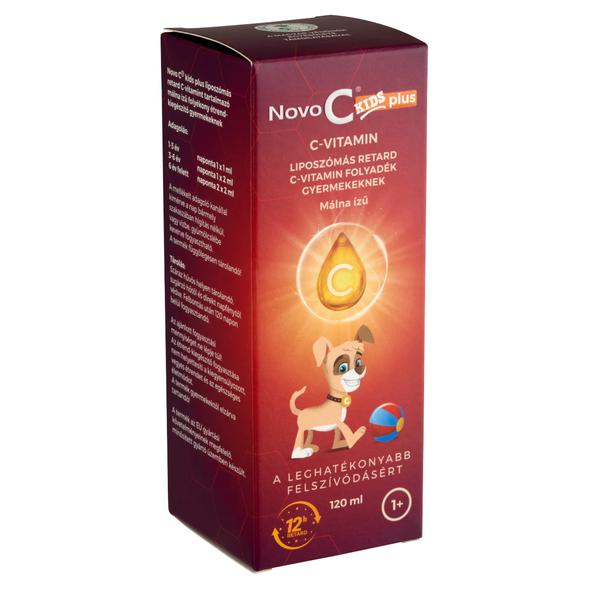 Novo C Kids C-vitamin liposzómás folyadék málna ízben 120ml - Image 6