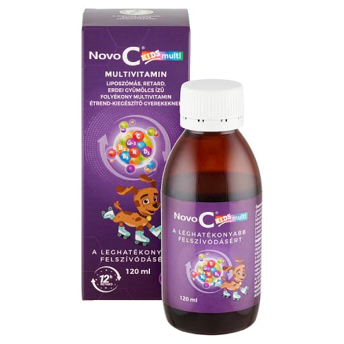 Novo C Kids Multivitamin liposzómás folyadék erdei gyümölcsös ízben 120ml - Image 2