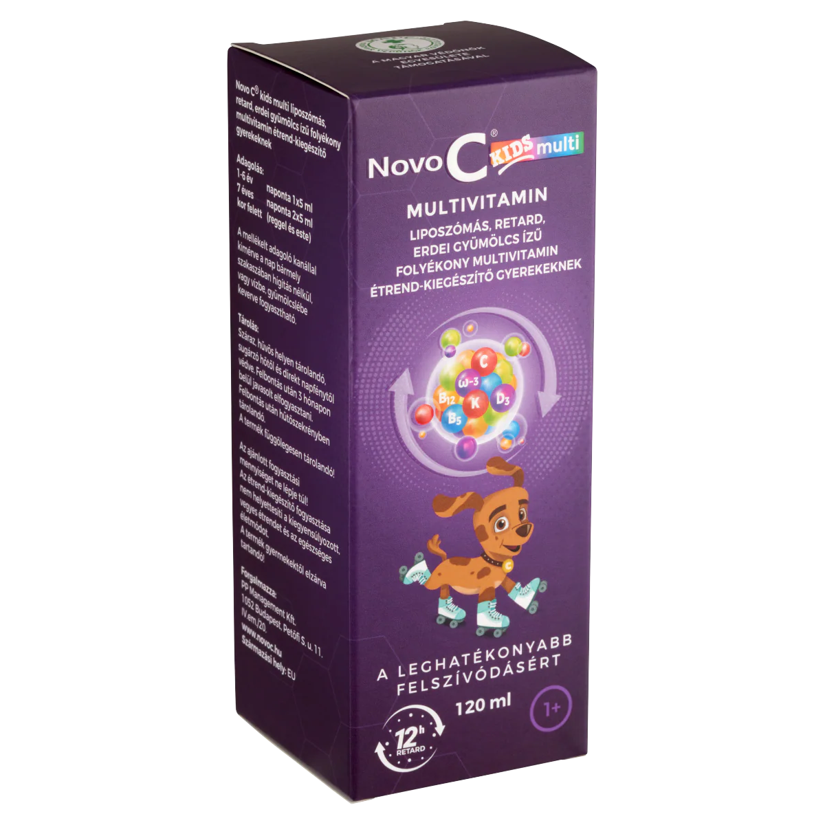 Novo C Kids Multivitamin liposzómás folyadék erdei gyümölcsös ízben 120ml - Image 9
