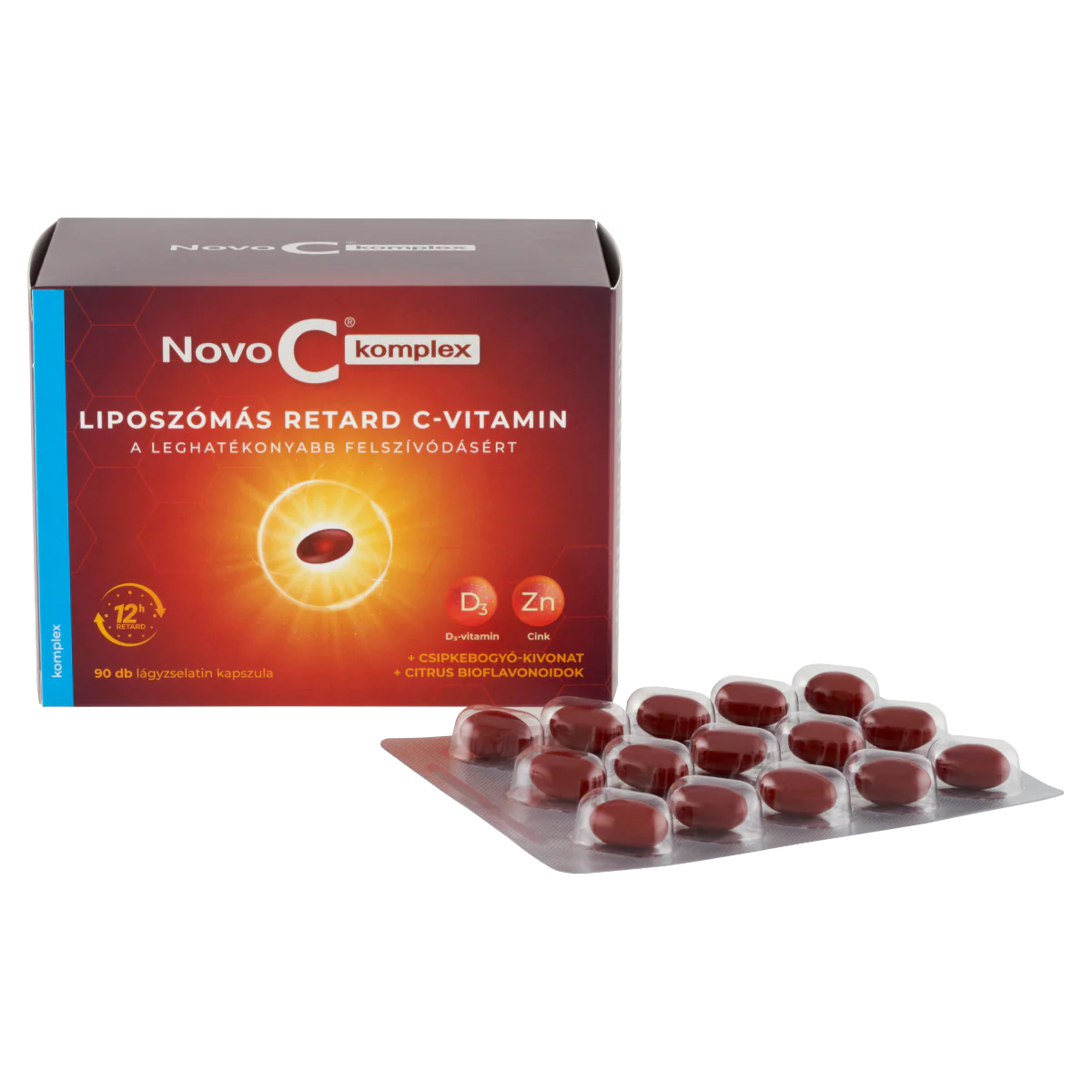 Novo C Komplex liposzĂłmĂĄs reatrd C-Vitamin kapszula 90 db - Image 5