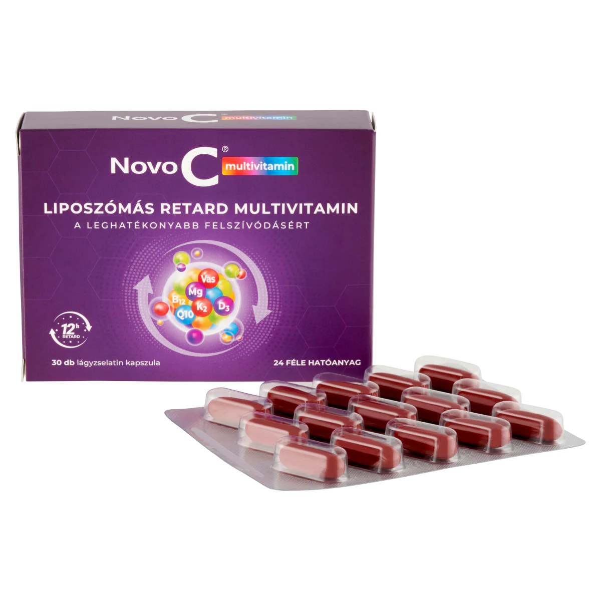 Novo C Multivitamin liposzómás retard multivitamin kapszula 30 db - Image 4