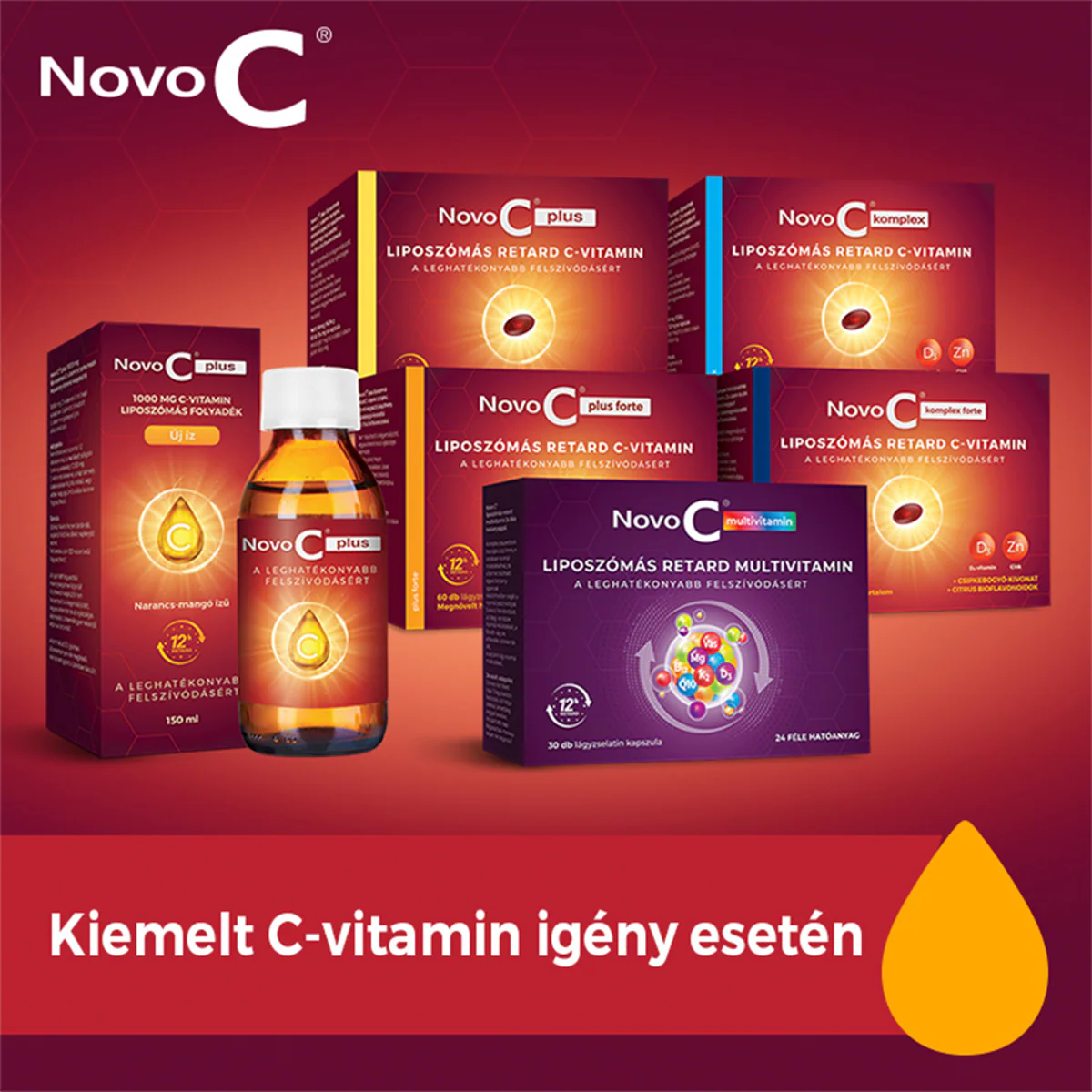 Novo C Plus 1000g liposzómás C-Vitamin étrendkiegészítő folyadék 150ml - Image 10