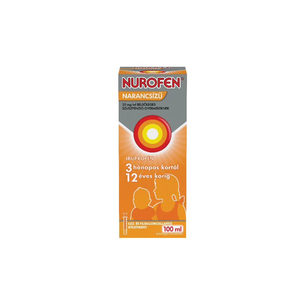Nurofen 20mg/ml belsőleges szuszpenzió gyermekeknek narancsízű 100ml