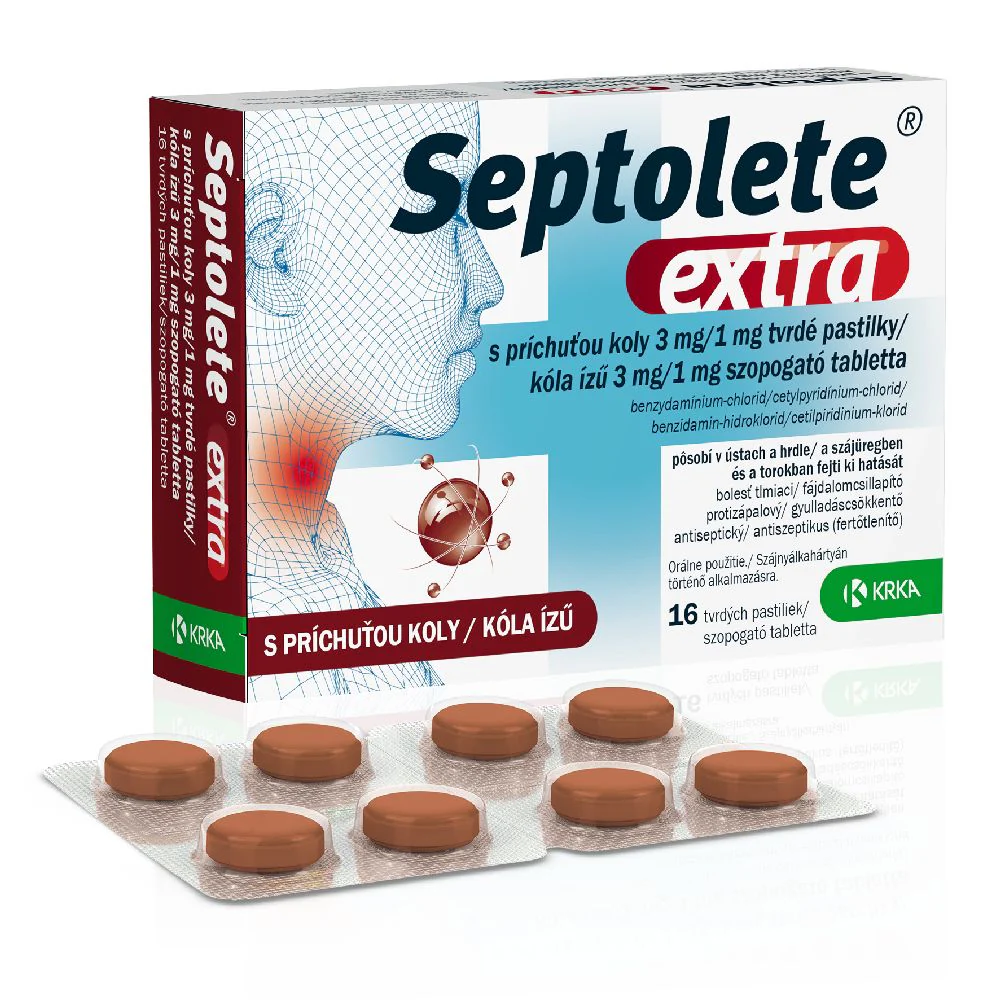 Septolete extra kóla ízű 3 mg/1 mg szopogató tabletta 16 db - Image 2