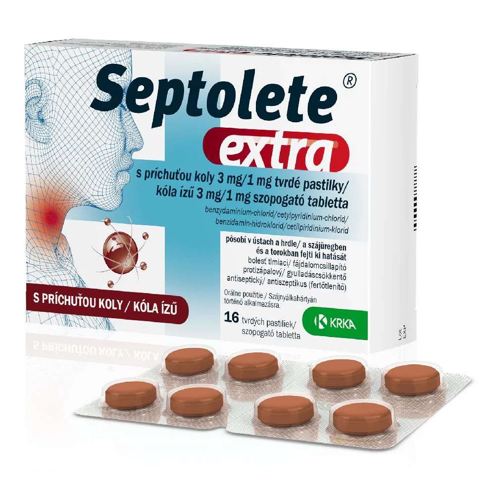 Septolete extra kóla ízű 3 mg/1 mg szopogató tabletta 16 db - Image 3