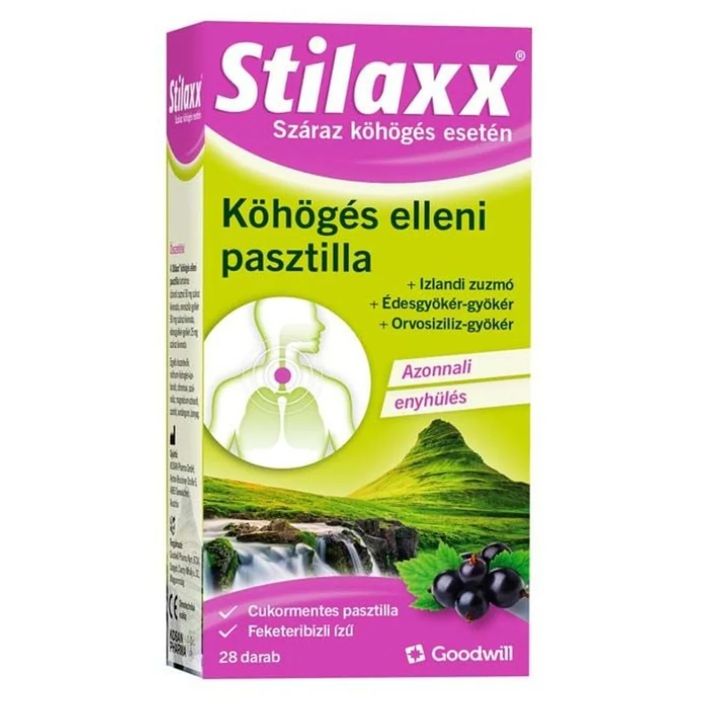 Stilaxx pasztilla köhögés ellen 28 db