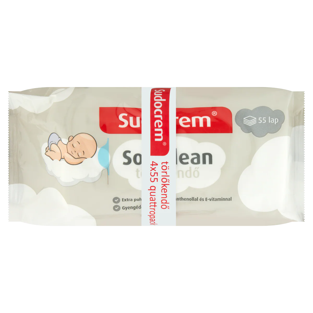 Sudocrem Soft Clean törlőkendő 4x55 - Image 3