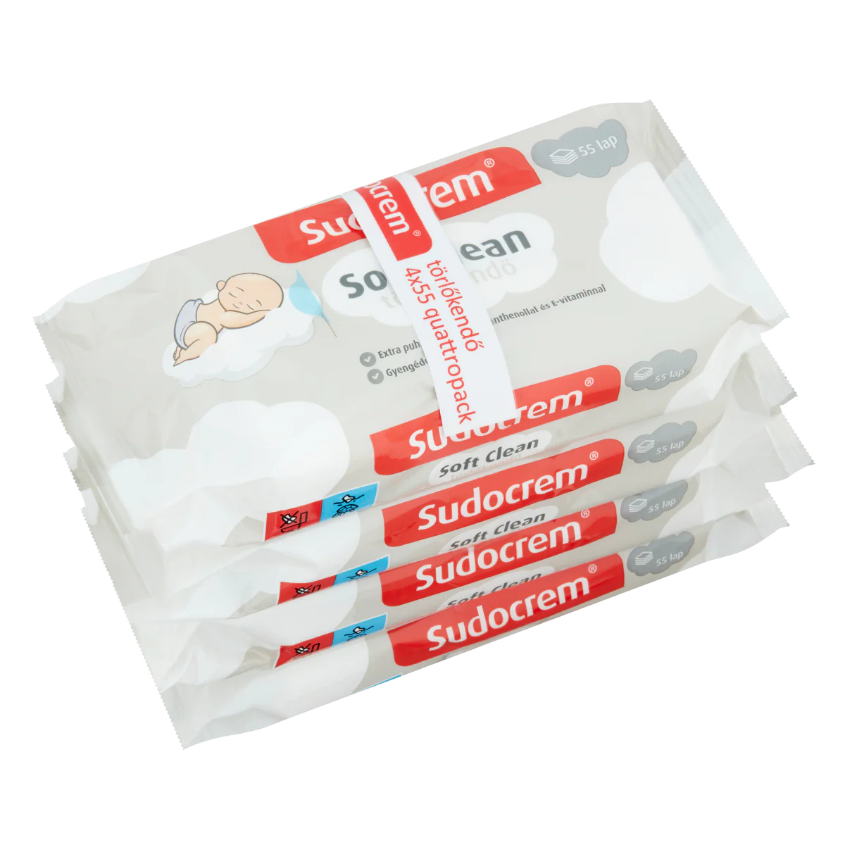 Sudocrem Soft Clean törlőkendő 4x55 - Image 4