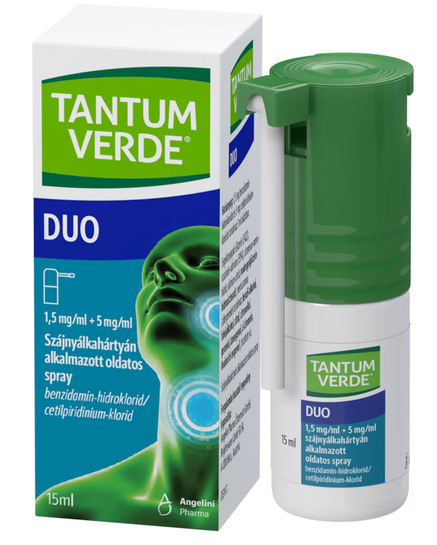 Tantum Verde Duo 1,5 mg/ml + 5 mg/ml szájnyálkahártyán alkalmazott oldatos spray 1x15ml - Image 4