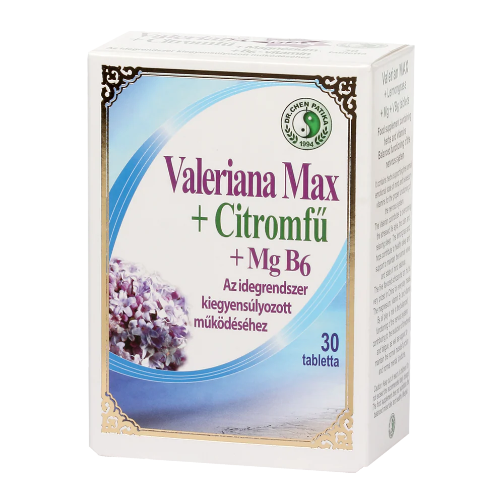 DR.CHEN Valeriana MAX+citromfű+B6 tabletta 30 db - Image 2