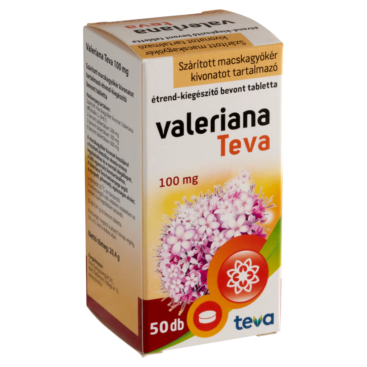 Valeriana TEVA 100mg bevont tabletta 50 db - Image 5