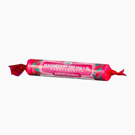 VitaPlus 1x1 Vitaday Magnézium 100mg+B6-vitamin rágótabletta málna ízű 17 db - Image 2