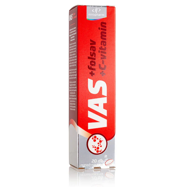 VitaPlus Vas folsav C vitamin pezsgőtabletta meggy ízű 20 db (Innopharm) - Image 2
