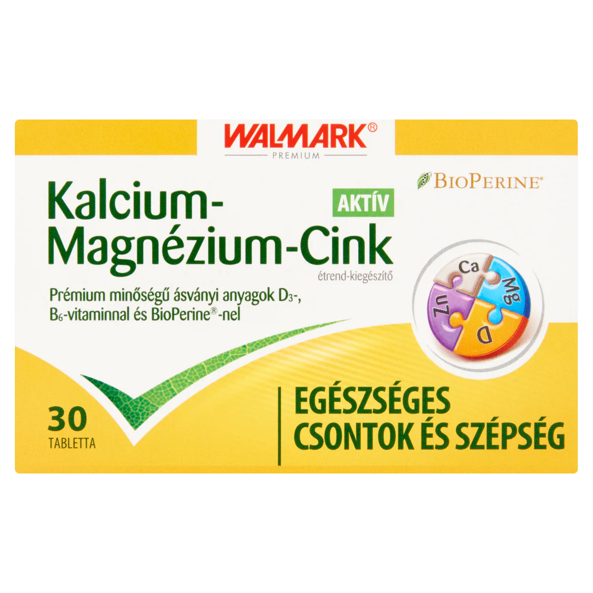 Walmark BIOPERINE Kalcium + Mg + Cink Aktív tabletta 30 db - Image 2