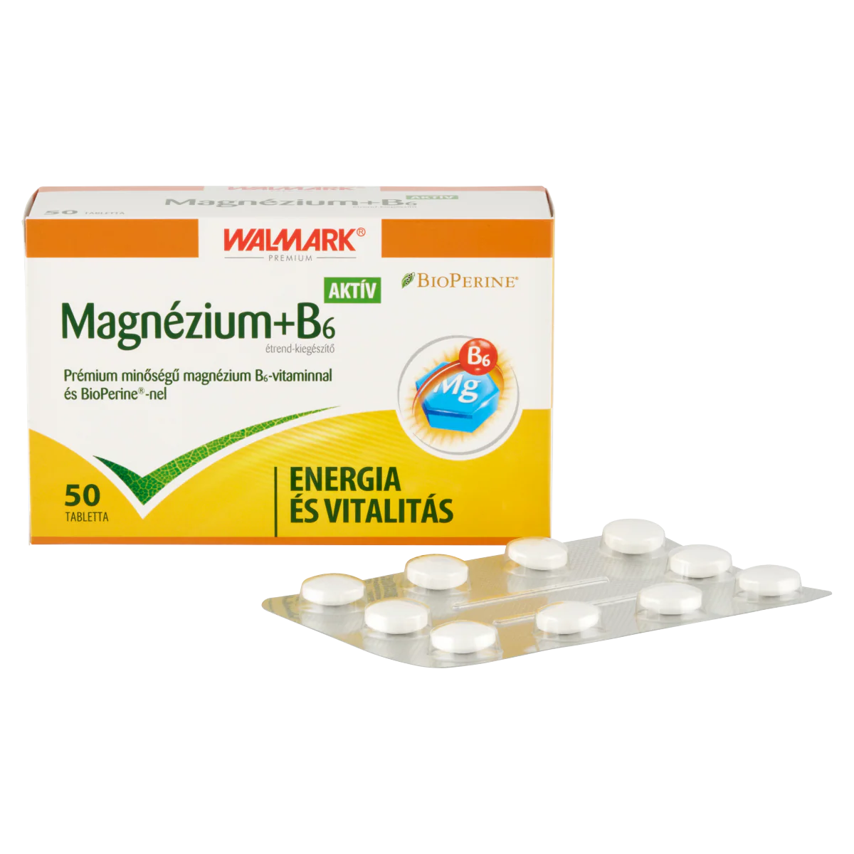 Walmark BIOPERINE Magnézium + B6 Aktív tabletta 50 db - Image 7