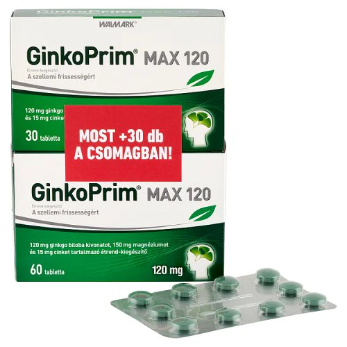 Walmark GinkoPrim Max 120 mg tabletta 60 db+30 db - Image 2