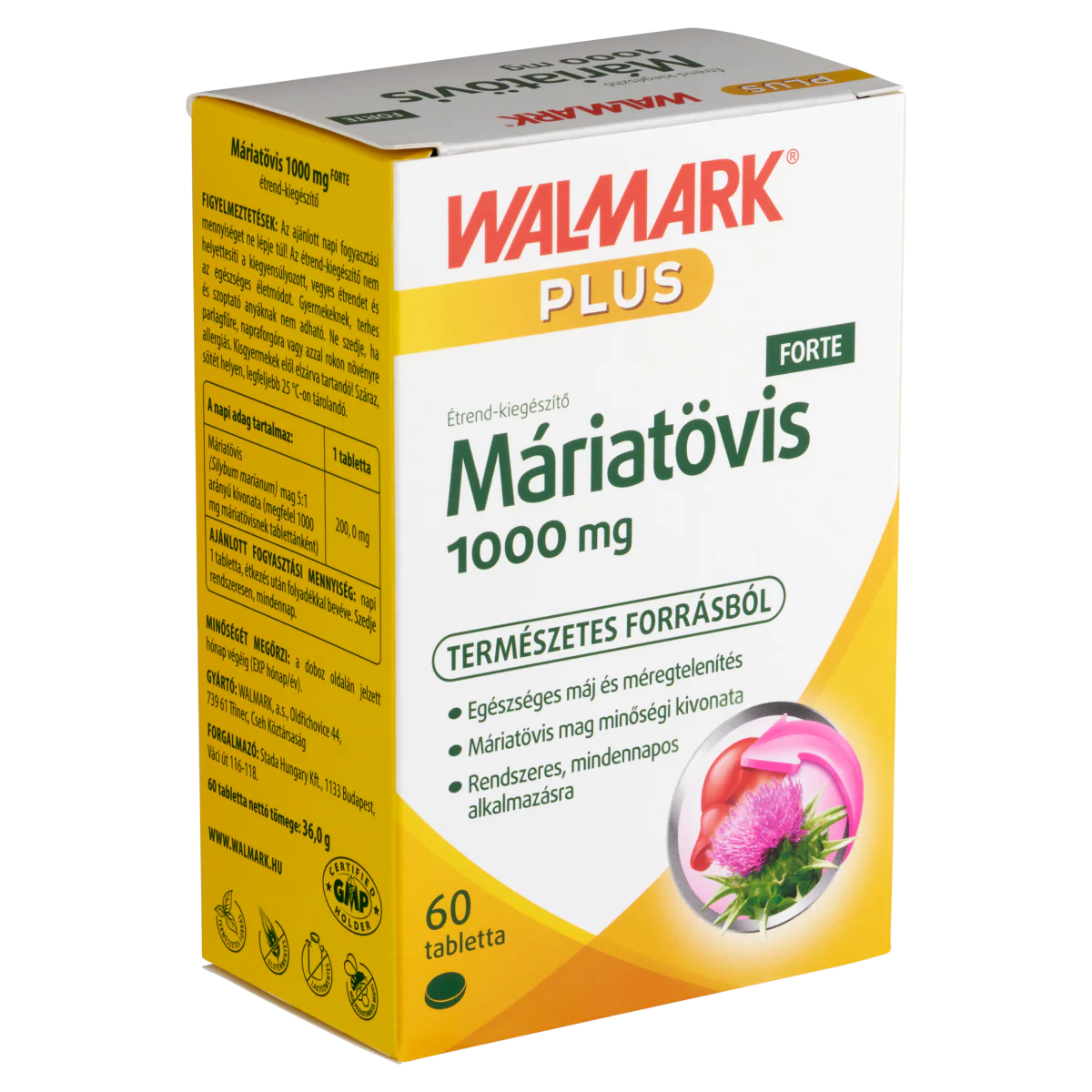 Walmark Máriatövis 1000 mg Forte tabletta 60 db - Image 6