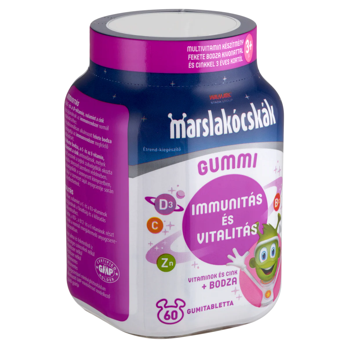 Walmark Marslakócskák Gummi bodzás multivitaminos gumitabletta 60 db - Image 3