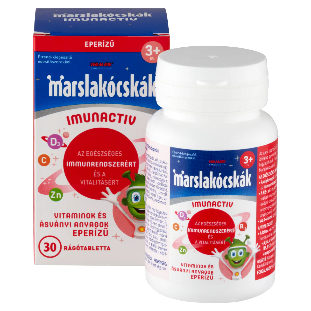 Walmark Marslakócskák Imunactiv eper ízű rágótabletta 30 db - Image 6