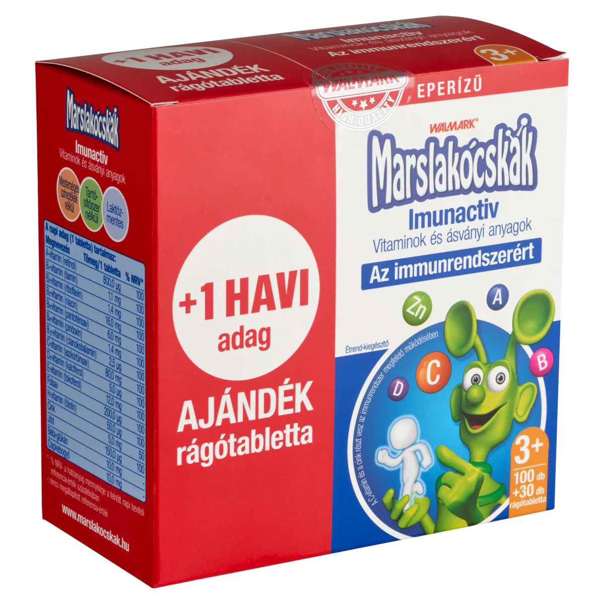 Walmark MarslakĂłcskĂĄk Imunactiv rĂĄgĂłtabletta eper ĂzƱ 100 db + 30 db - Image 4