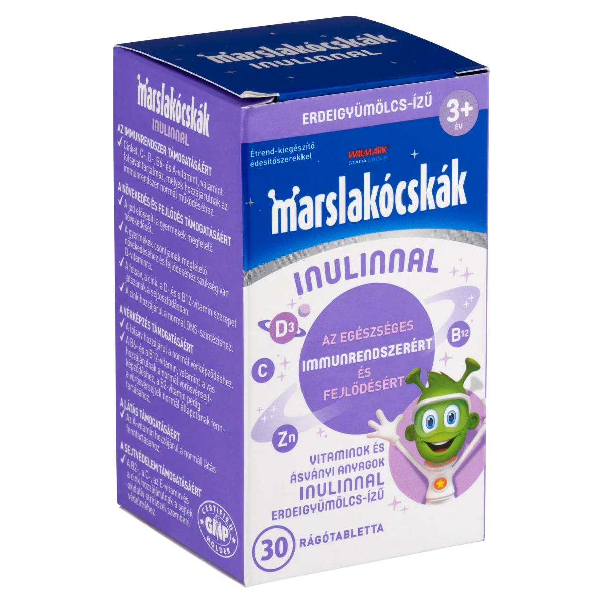 Walmark Marslakócskák Inulinnal rágótabletta erdeigyümölcs ízű 30 db - Image 6