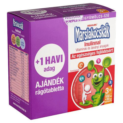 Walmark Marslakócskák Inulinnal rágótabletta erdeigyümölcs ízű 100 db + 30 db - Image 3