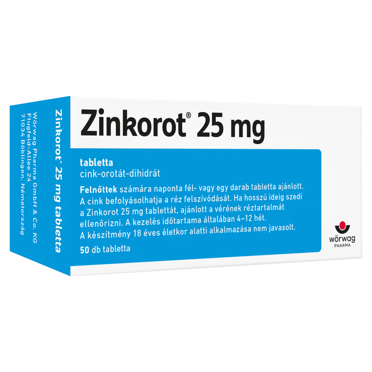 Zinkorot 25 mg tabletta 50 db - Image 4